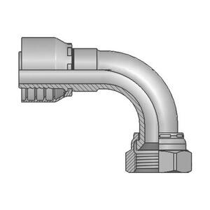 Embout à sertir coudé 90° acier chromé JIC 37° / SAE 45° série 48 Parker