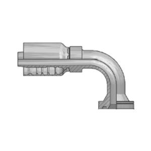 Embout à sertir coudé 90° acier bride SAE 6000 psi série 77 Parker