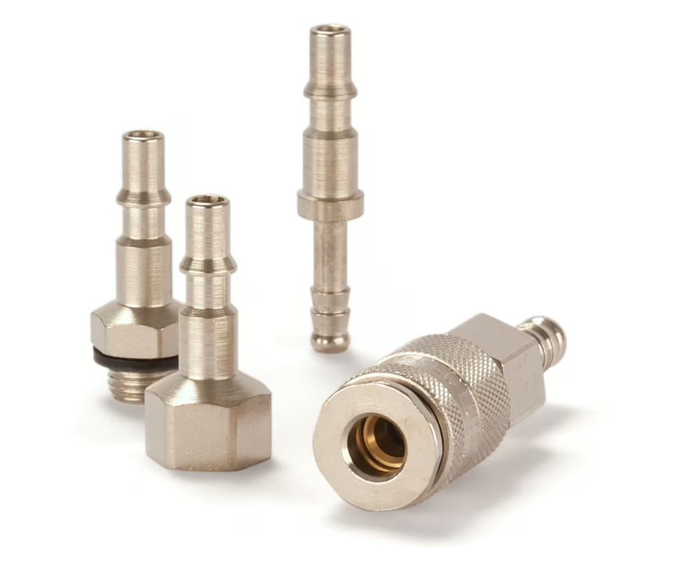 Coupleur KP ISO C DN5.5 fileté BSPP simple obtu - Laiton nickelé série 18 Parker