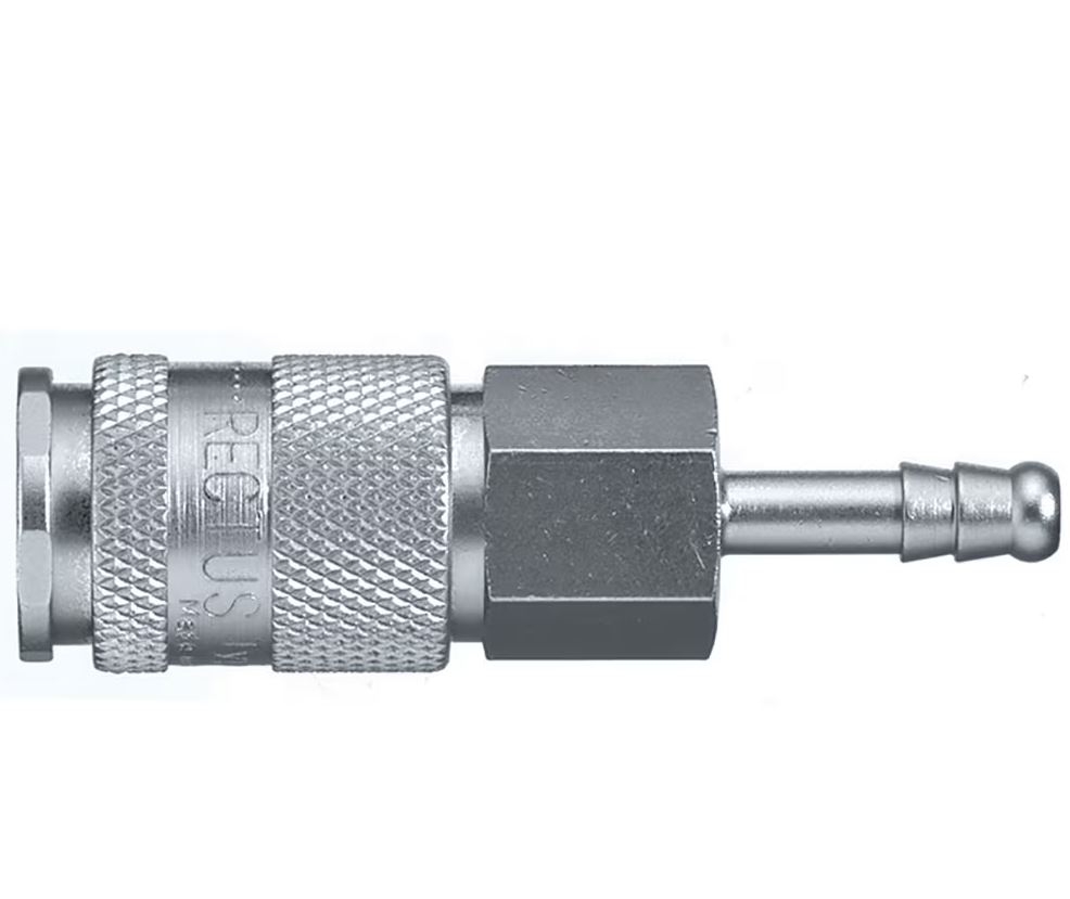 Coupleur KP ISO C DN5.5 pour tuyau simple obtu - Laiton nickelé série 18 Parker