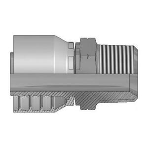 Embout à sertir droit acier chromé BSP conique série 48 Parker