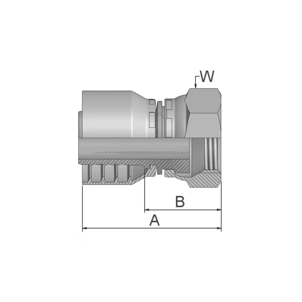 Embout à sertir droit acier BSP fond plat série 48