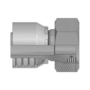 Embout à sertir droit acier chromé métrique série lourde avec joint torique série 48 Parker