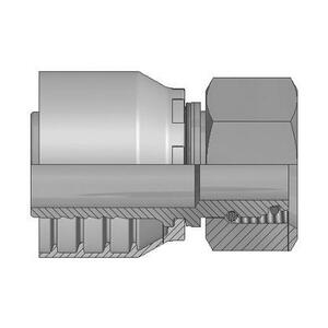 Embout à sertir droit acier chromé métrique série légère avec joint torique série 48 Parker