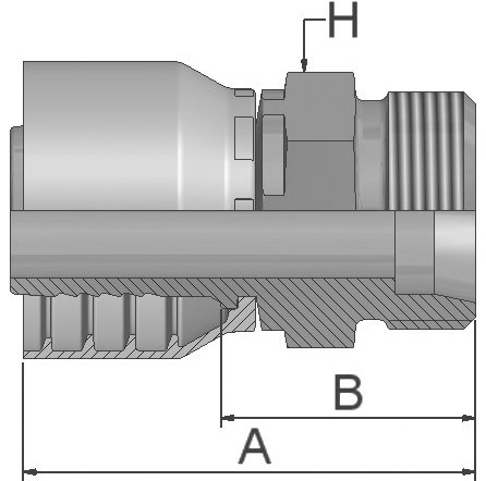 Embout mâle DIN S - Type 1D277 Parker