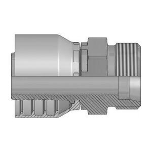 Embout à sertir droit acier chromé métrique série lourde série 48 Parker