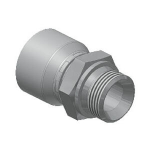 Embout à sertir droit mâle acier chromé BSP cone 60° série 48