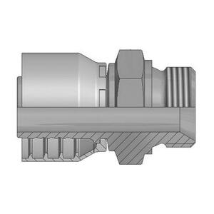 Embout à sertir droit mâle acier chromé BSP cone 60° série 48 Parker