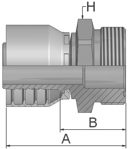 Embout mâle ORFS - Type 1JM77 Parker