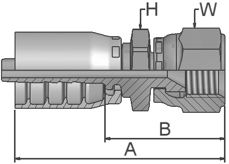 Embouts à sertir série 48 femelle tournants JIS 30° métriques type 1MU48 Parker