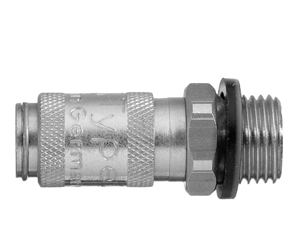 Coupleur EURO DN2.7 fileté métrique double obturation joint FKM- Inox 316L série 20 Parker