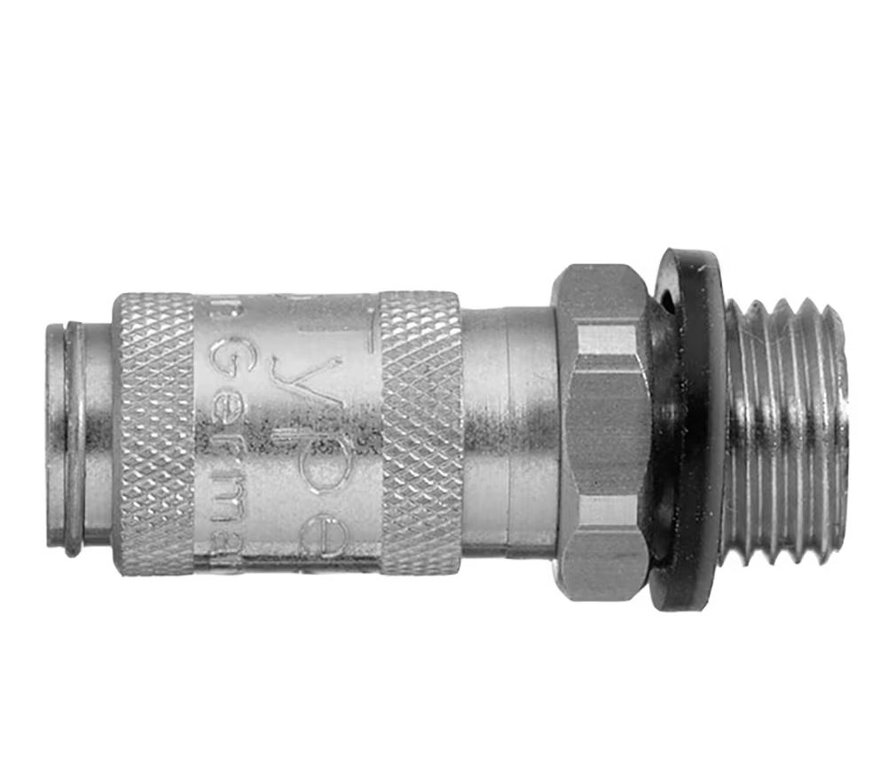 Coupleur EURO DN2.7 fileté BSPP double obturation joint FKM - Inox 316L série 20 Parker