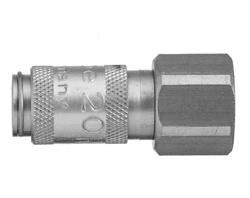Coupleur EURO DN2.7 taraudé BSPP double obtu joint FKM - AISI 316 série 20 Parker
