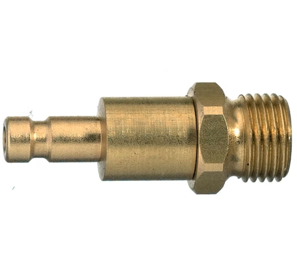Embout EURO DN2.7 fileté BSPP double obtu - Laiton nickelé série 20 Parker