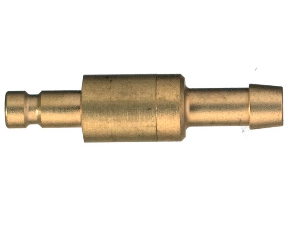 Embout annelé EURO DN2.7 pour tuyau double obtu joint FKM - Laiton nickelé série 20 Parker