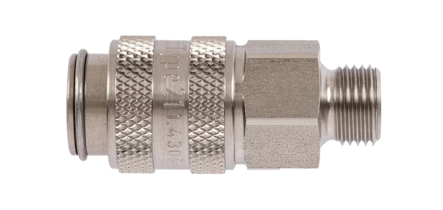 Coupleur EURO DN5 fileté BSPP double obturation - Inox 316L série 21 Parker