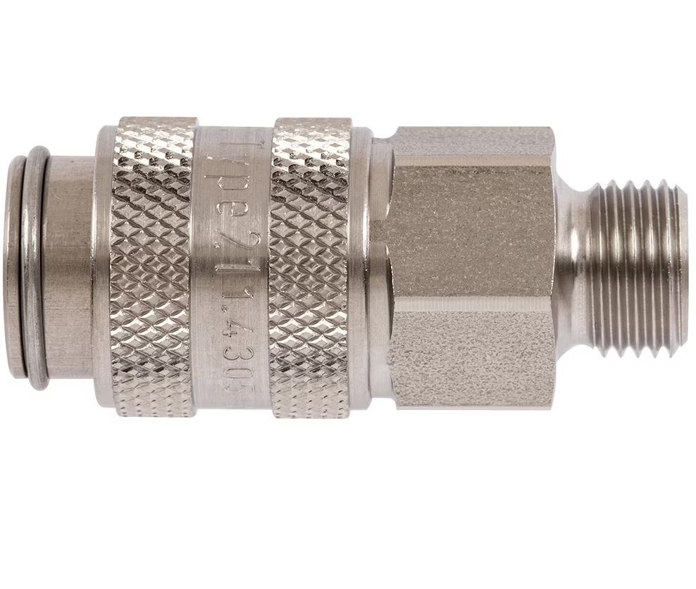 Coupleur EURO DN5 fileté BSPP double obtu - Inox 316L série 21 Parker