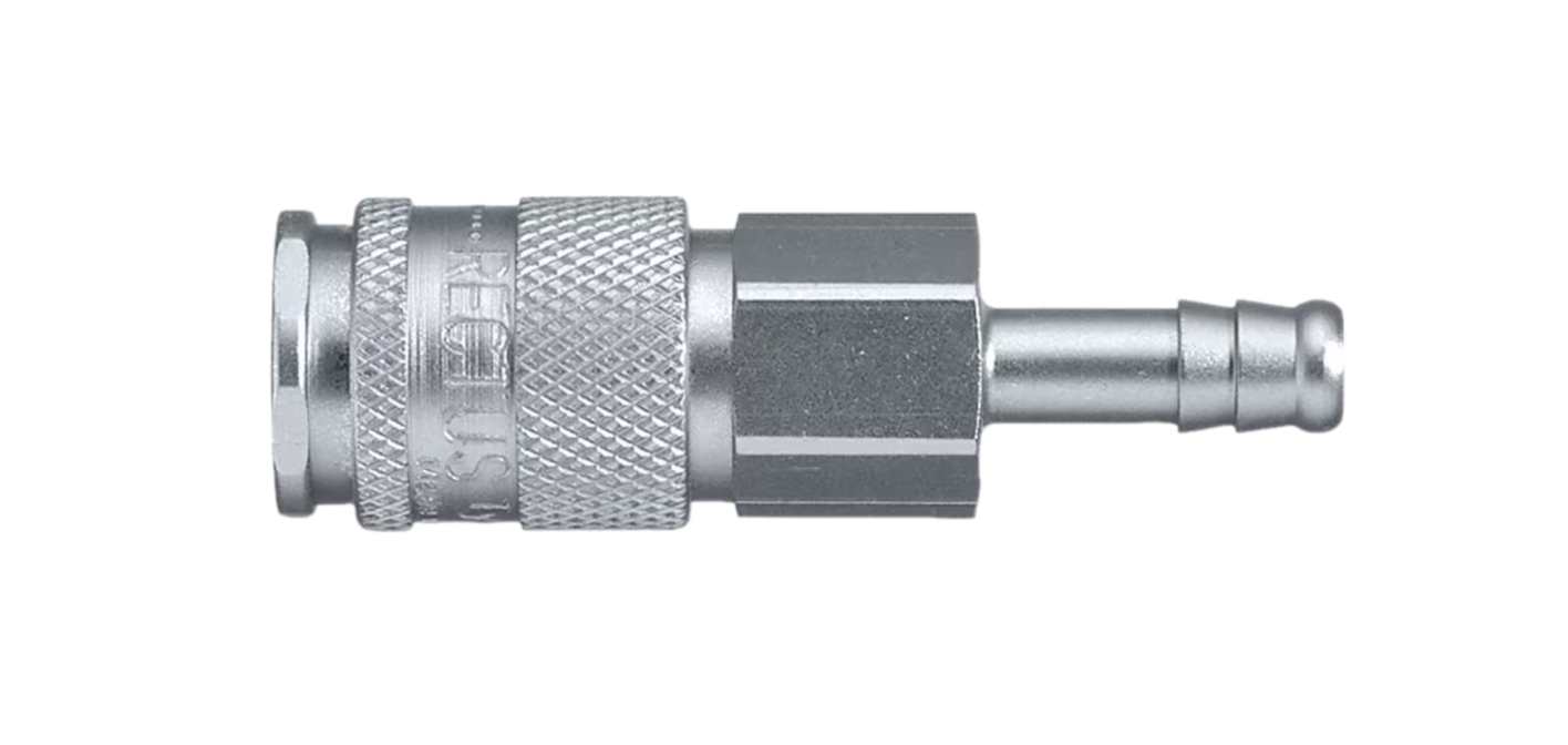 Coupleur ARO DN5.5 pour tuyau simple obturation - Laiton nickelé série 22 Parker