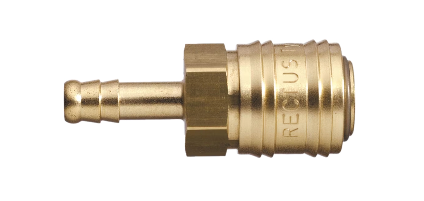 Coupleur ISO B DN5.5 pour tuyau simple obturation - Laiton nickelé série 24 Parker