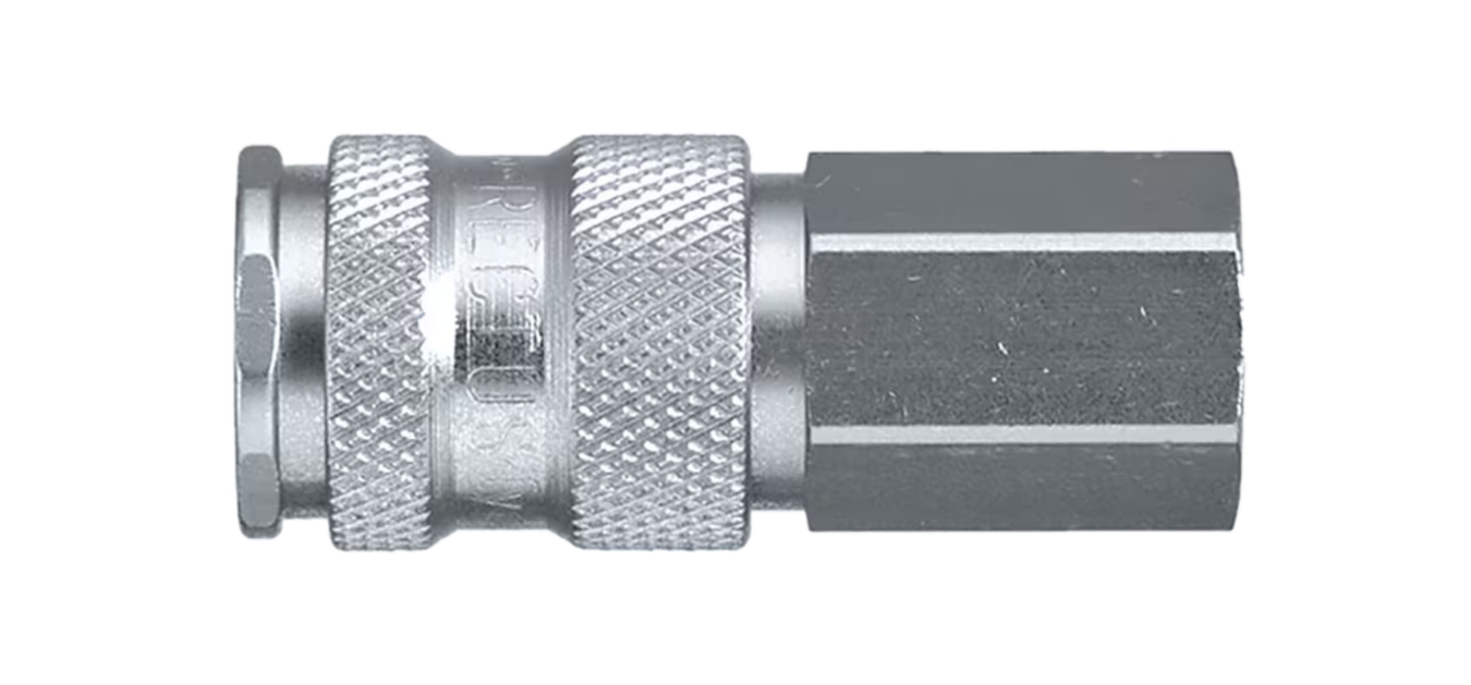 Coupleur EURO DN7.4 taraudé BSPP simple obturation - Inox 303 série 25 Parker