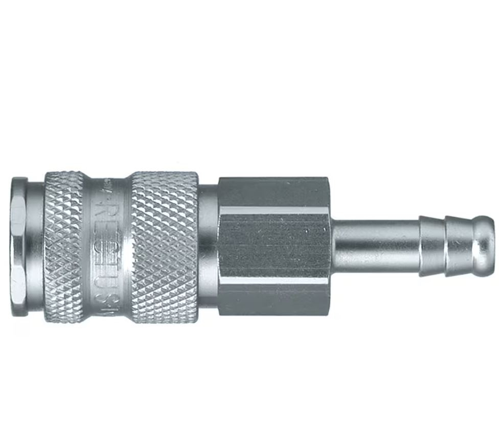  Coupleur EURO DN7.8 pour tuyau double obturation - Laiton nickelé série 25 