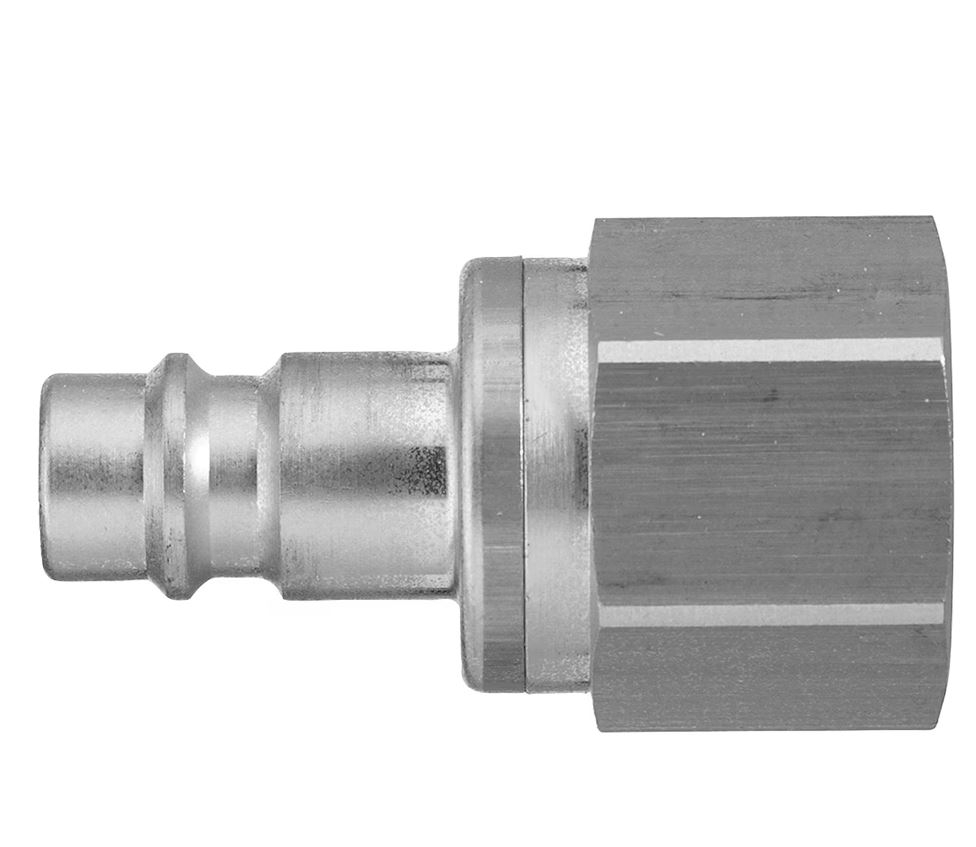 Embout EURO DN7.8 taraudé BSPP double obturation - Laiton nickelé série 25 Parker