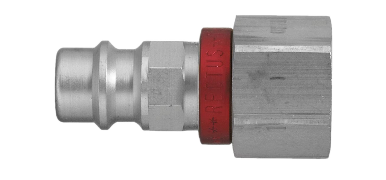 Embout EURO DN7.8 taraudé BSPP simple obtu bleu - Laiton série 26 Parker
