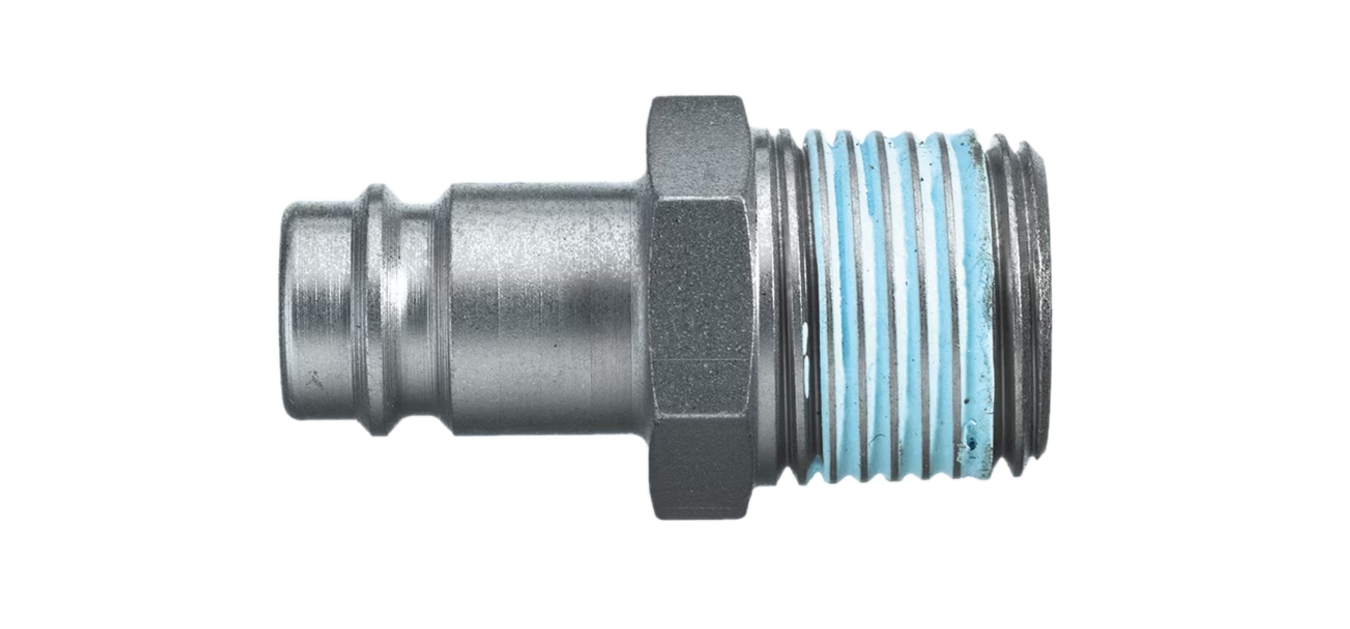 Embout EURO DN10 fileté BSPT simple obturation - Acier nickelé série 27 Parker
