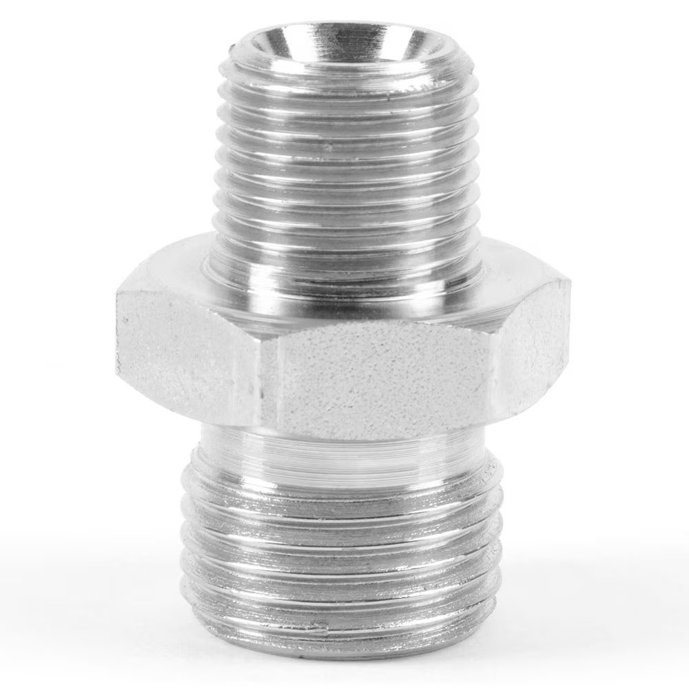 Mamelon mâle BSPP vers mâle NPTF acier série FMK4 Parker