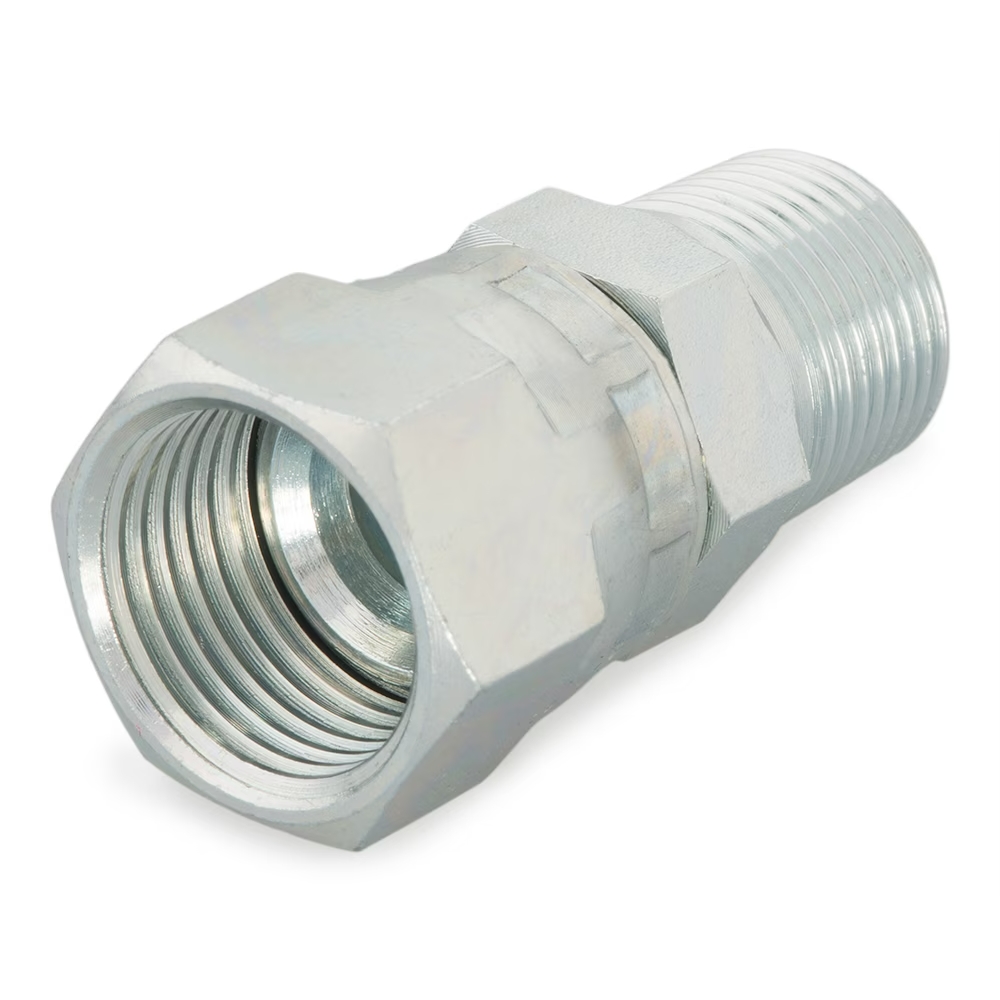  Adaptateur droit femelle tournant JIC vers mâle BSPT acier série F6MX 