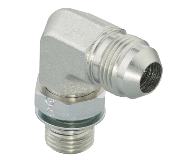 Coude 90 °mâle JIC x mâle métrique joint OR - Acier série C87OMXS Parker
