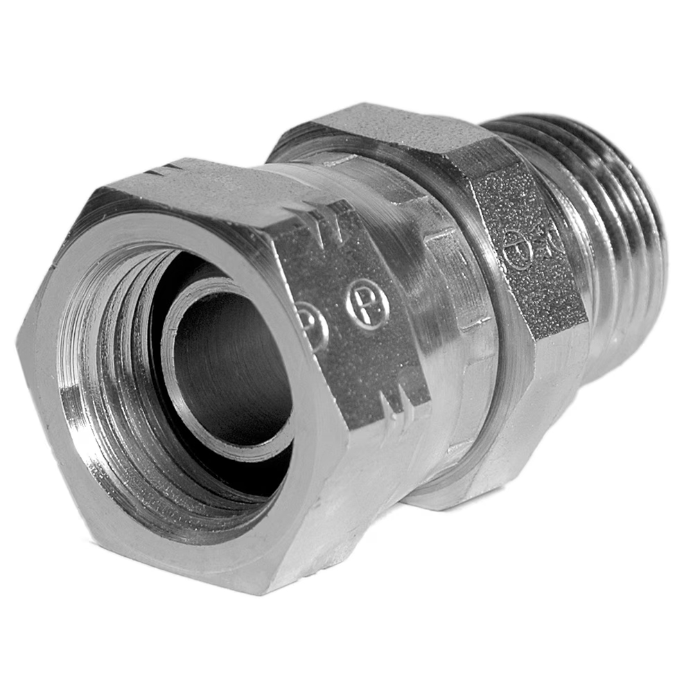 Adaptateur droit femelle tournant BSPP vers mâle BSPP acier série F6MK4 Parker