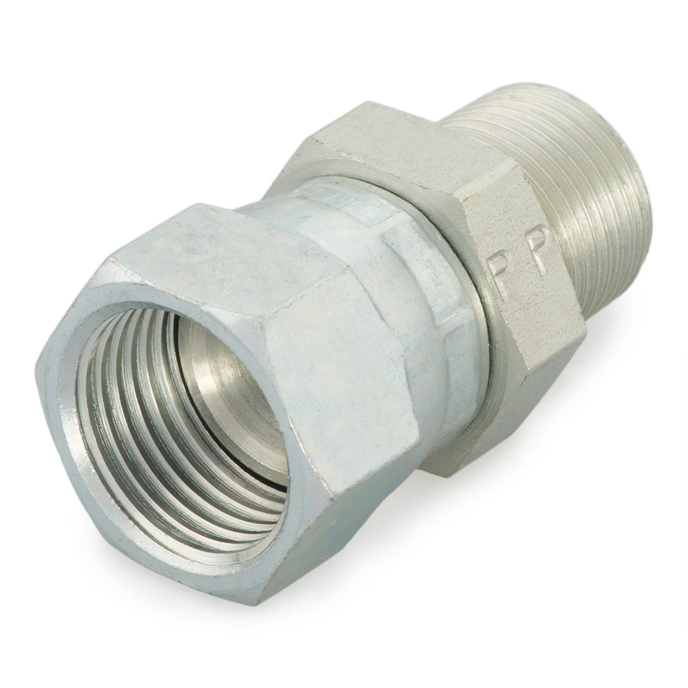Adaptateur droit femelle tournant JIC vers mâle NPT acier série F6MX Parker