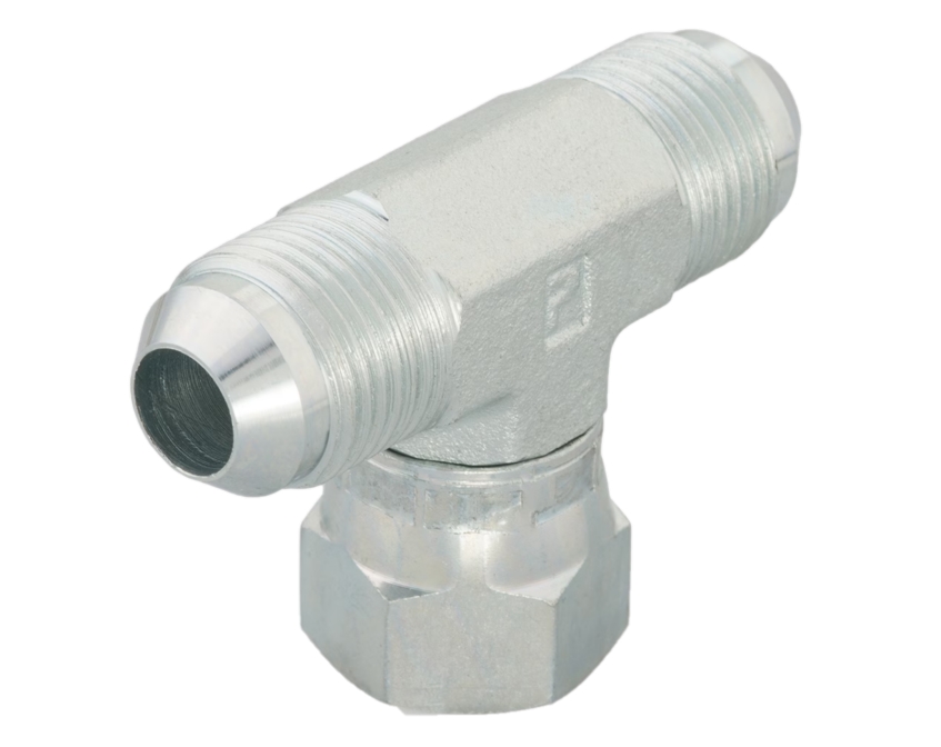Té x2 mâles JIC x femelle orientable JIC au centre - Acier série S6MX Parker