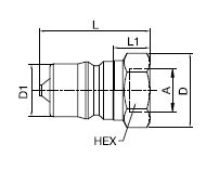 Coupleur ISO 7241-1 forme B raccordement femelle BSPP série 60 Parker