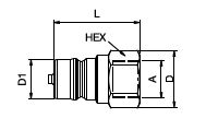 Coupleur ISO 7241-1 forme A raccordement femelle BSPP série 6600 Parker