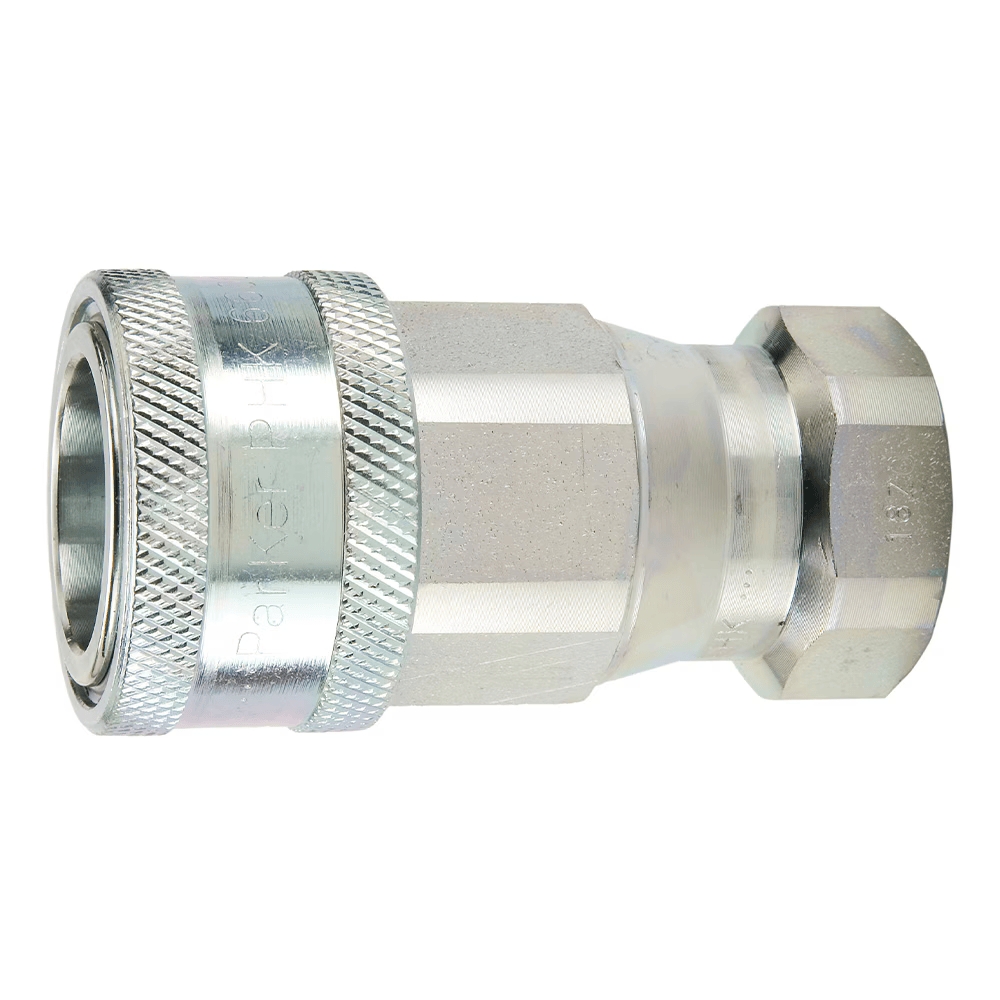 Embout hydraulique à visser joint NBR raccordement femelle BSPP 1/2" acier - série W36000