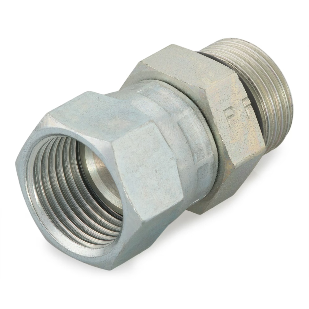 Adaptateur femelle tournant JIC vers mâle UNF avec joint torique acier série F65OMX Parker