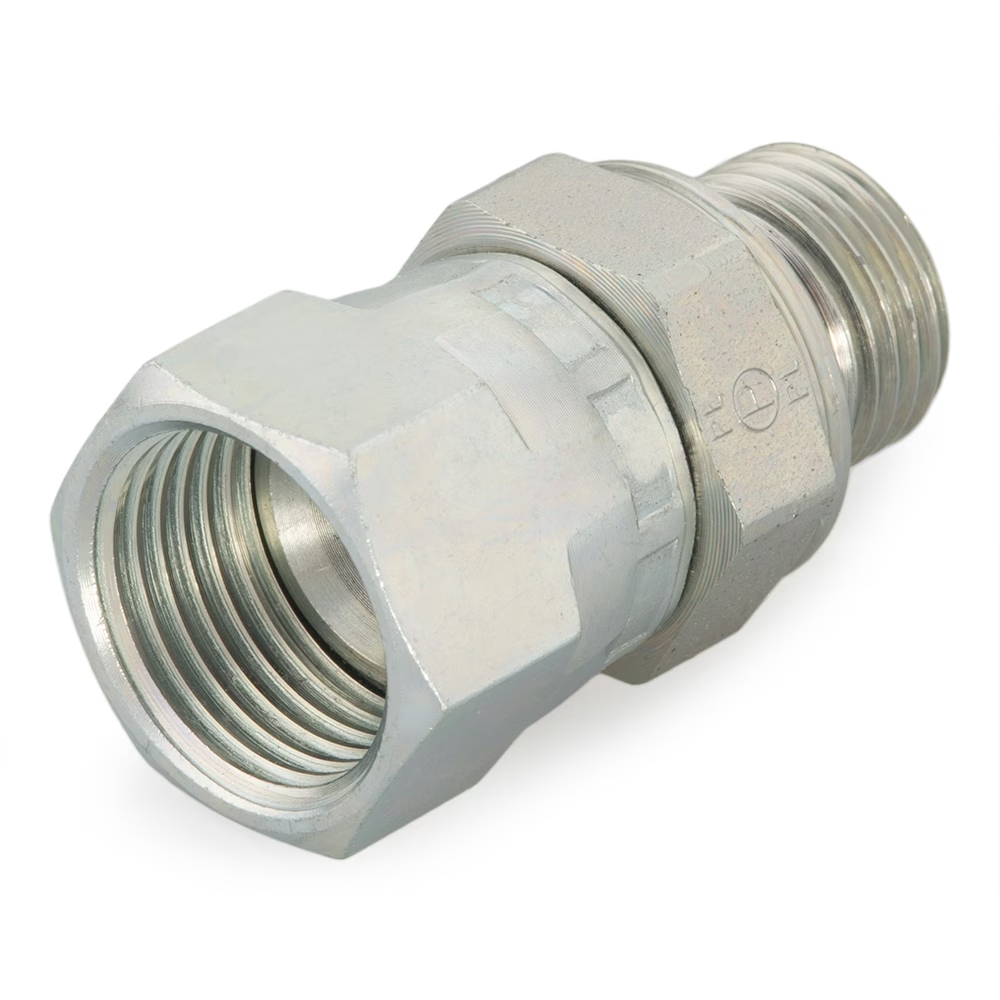 Adaptateur droit femelle tournant JIC vers mâle métrique acier série F687OMX Parker