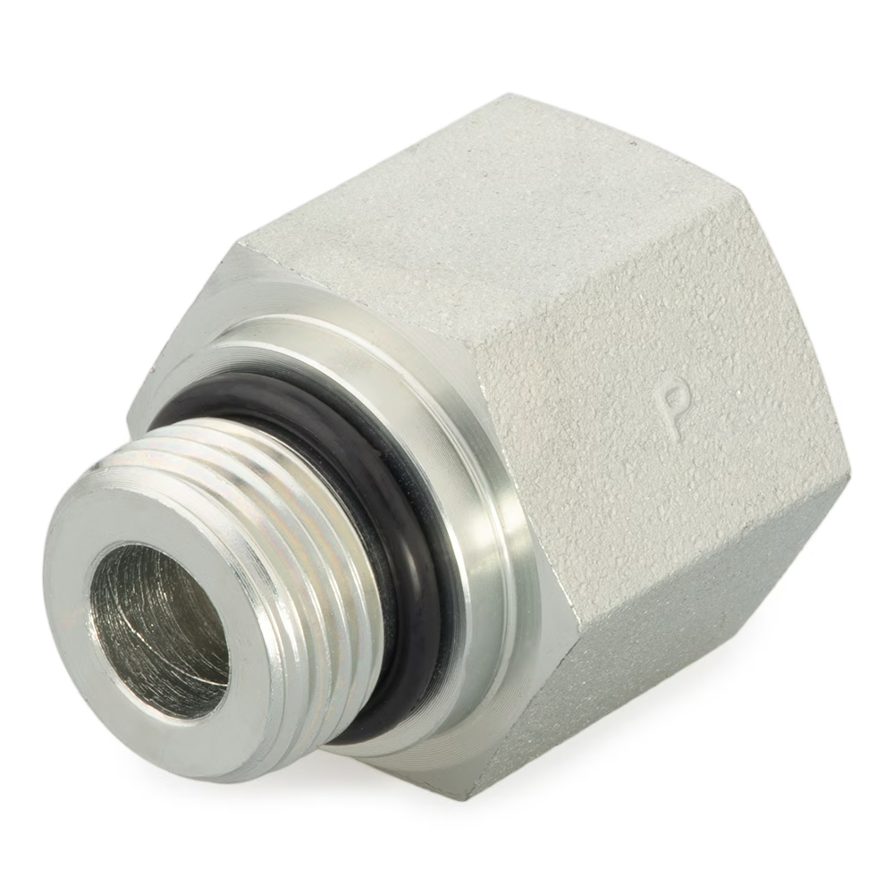 Coude 90° égal mâle BSPP acier série EMK4 Parker
