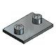 Plaque de soudure courte APKA0X - Entraxe : 20 mm - Epaisseur : 36 mm Parker
