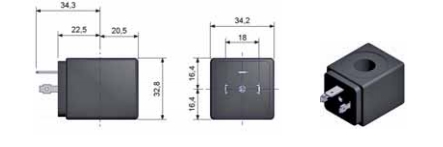  Bobine pour connecteur à broches DIN - 24 VCC - Série ZB 