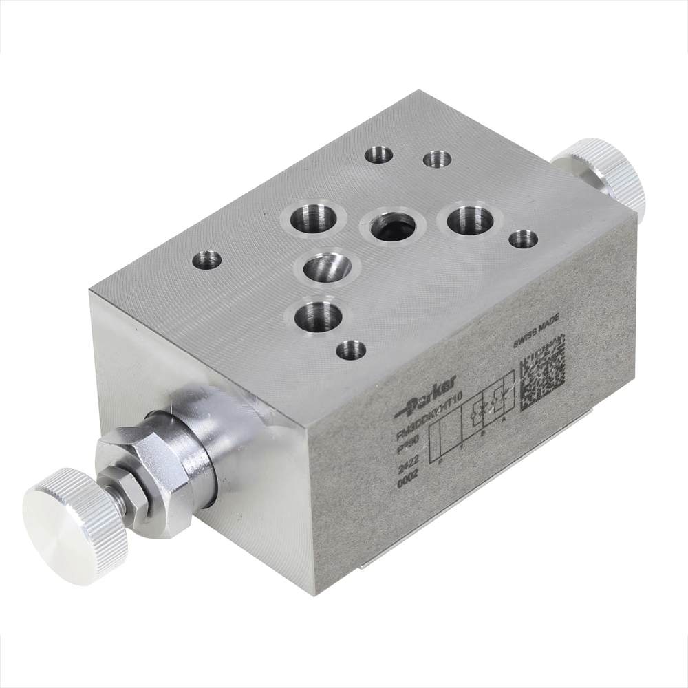 Limiteur de débit uni-directionnel acier série FM Parker