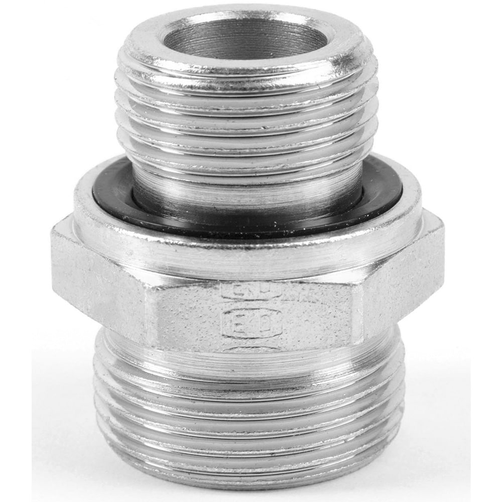 Union droit complet mâle DIN S x mâle BSPP joint ED - acier série GE-R-ED Parker