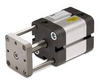 Vérin pneumatique ISO 21287 compact diamètre 20 double effet tige guidée dispositif antirotation amortissement pneumatique réglable série P1P Parker