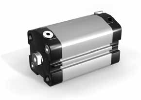 Vérin pneumatique ISO 21287 compact diamètre 20 double effet amortissement élastique série P1P Parker
