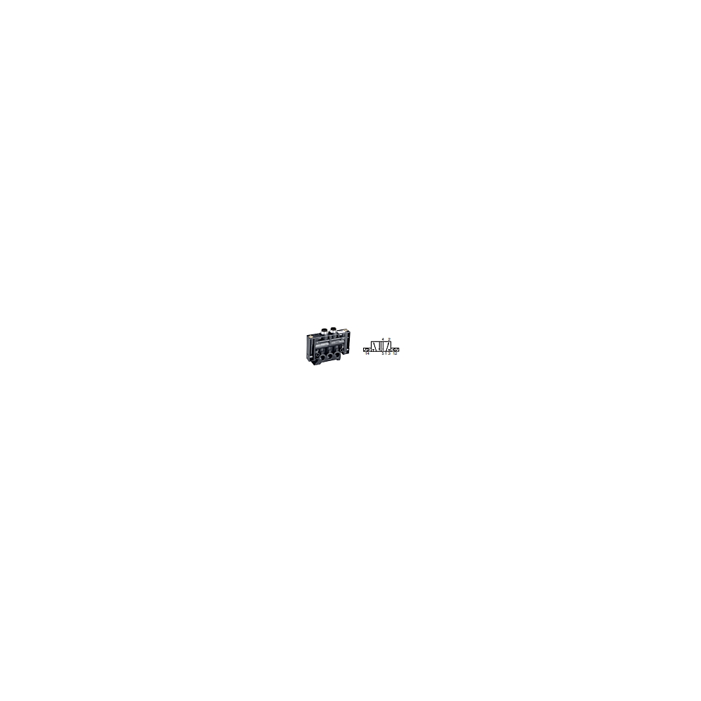 Distributeur 5/2 Normalement Ouvert / Normalement fermé - Diamètre : 6 mm - Série PVL-B12 Parker