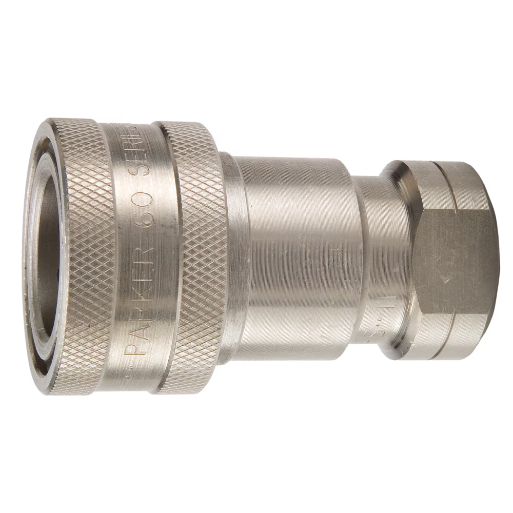 Coupleur hydraulique joint FKM ou NBR raccordement femelle NPTF inox 303 - série 60