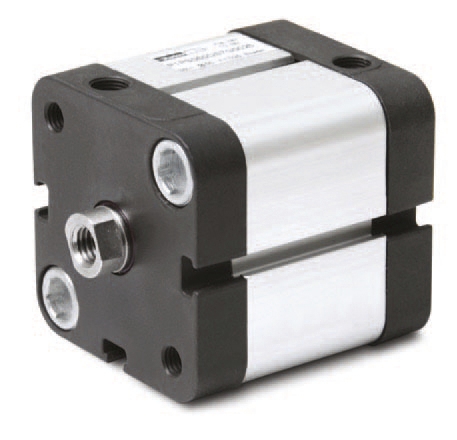 Vérin pneumatique ISO 21287 compact diamètre 50 double effet amortissement élastique série P1P Parker