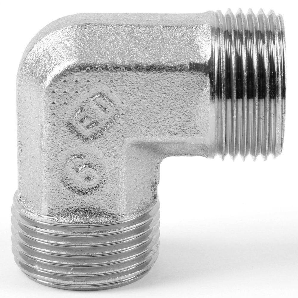 Coude égale 90° complet x2 mâles DIN S - acier série W Parker